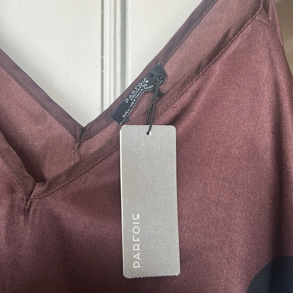 Multicolor Abstract Slip Dress - NWT Medium - Picture 3 of 4